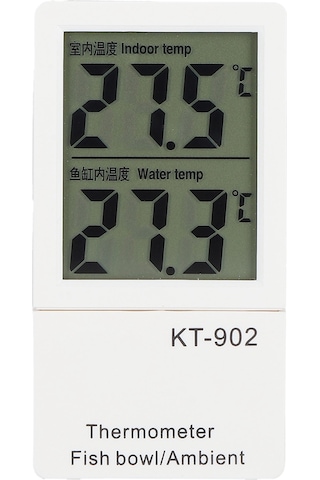 Moveevo Akvaryum Su Ve İç Mekan Sıcaklığı Ölçer, Dijital Lcd Ekranlı, Kablosuz, 1 C Doğruluk, Kaplumbağa Ve Balık Tankı Uygun, Pil İle Teslim Edilir