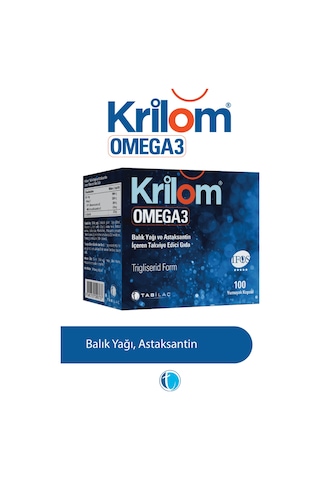 Krilom Omega 3 & Astaksantin 100 Yumuşak Kapsül