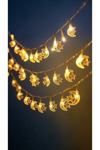 Ramazan Ayına Özel Ayyıldız Ramazan Led Işık 2metre Çok Renkli