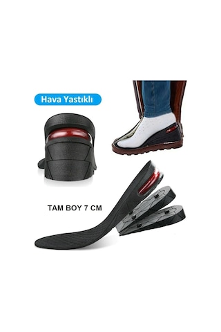 Hava Yastıklı Boy Uzatıcı Tabanlık Ayakkabı Topuk Air Tam Boy 7 CM