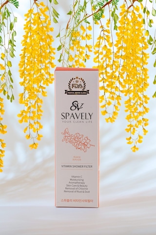 Spavely Akasya Esanslı Duş Başlığı Filtresi Arıtması Güney Kore Menşei Klor Kireç Karşıtı Hoş Kokulu 150 Gr Beyaz