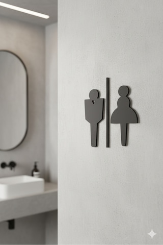 Wc Tabelası, Tuvalet Levhası, Kadın Erkek Tabela, Yönlendirme Levhaları 51