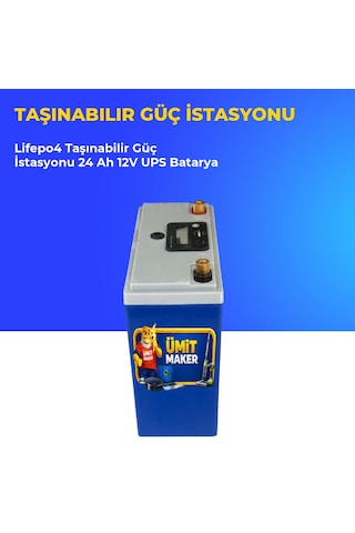 Lifepo4 Taşınabilir Güç İstasyonu 24 Ah 12v Ups Batarya