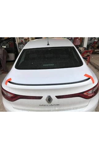 Renault Megane 4 Sedan Kasa Bagaj Üstü Spoiler Piano Black-Beyaz Parlak Siyah N11.2968