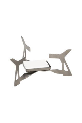 Symbee Titanium Katlanabilir Alkol Ocağı, Ultra Hafif, Anti-korozif, Mini Tepsili, Dış Mekan Pişirme İçin Stüdyo Gümüş