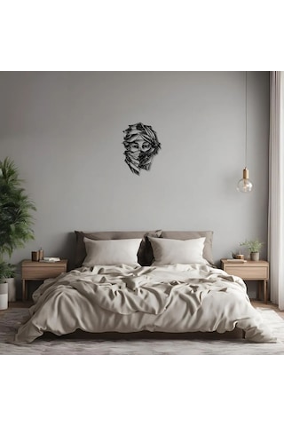 Dekoratif Metal Sanatı Kadın Yüzü Woman Face 7 Metal Duvar Tablosu Portre