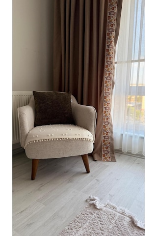 Diletto Takım Oturma Yerini Kapatan Ve Berjer Örtüsü 70x95 Cm Ve 90 X 200 Ekru Bir Tekli , Bir Üçlü Ekru Özel