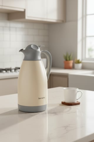 Bernardo Grandio Çelik Termos Krem 2 Litre Krem