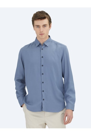 Mavi Regular Fit Dokuma Casual Gömlek Mavi