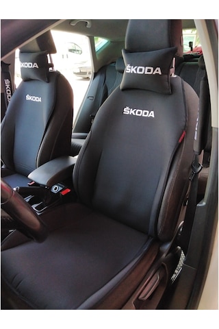 Skoda Nakışlı Ön Ikili Oto Koltuk Kılıfı