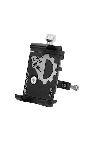 Ximistore9 Alüminyum Bisiklet Telefon Tutucu, Motosiklet Ve Elektrikli Scooter İçin, Üç Pençe Gravite Tasarımı, 55-100mm Telefonlar İçin, 22.2-31.8mm Saplar, Siyah Siyah
