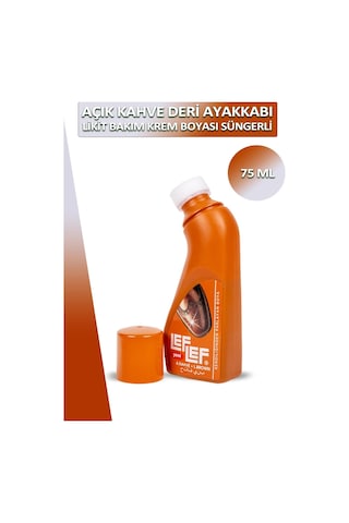 Bağcık + Nuri Leflef Deri Likit Ayakkabı Bakım Boyası Süngerli 75 Ml Set 001