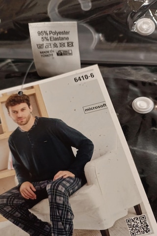 Pijamoni Erkek Düğme Yaka Kışlık Mikrosoft Likralı Pijama Takımı 6410/6 - 1 Adet Antrasit