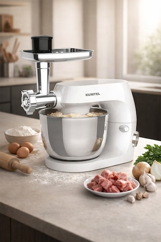 Kumtel HSMMG-01 1500 W Çok Fonksiyonlu Stand Mikser & Hamur Yoğurma Makinesi