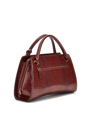 Kadın Desenli Yapılandırılmış El Çantası - Kahverengi Kahverengi