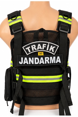 Süngü Tactical Jandarma Trafik Yeleği Siyah