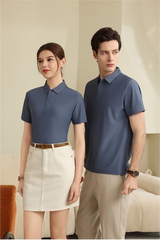 New Performance Premium Polo T-shirt 82% Nylon 18% Spandex Grimsi Mavi