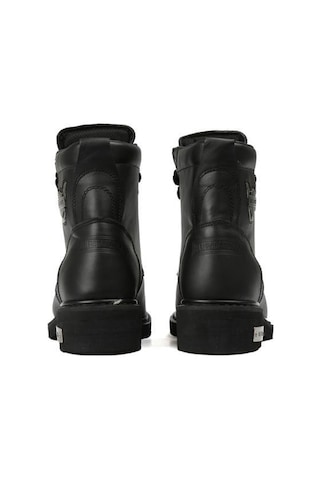 Harley Davidson Gibson Hakiki Deri Unisex Bot Siyah