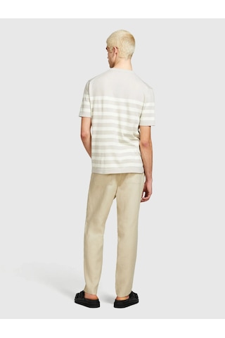 %100 Keten Beli Büzgülü İpli Slim Fit Pantolon Erkek Bej Pantolon - 325p4aghsf043 Bej