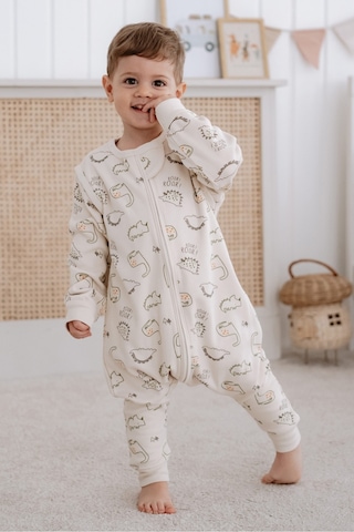 Lilabio 4 Mevsim Uyku Tulumu Doğal Pamuk Çift Kat Özel Kumaş Unisex 1.0 Tog Ekru