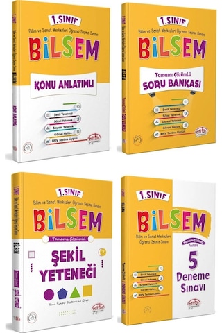 Editör Yayınevi 1. Sınıf Bilsem Konu Soru Şekil Deneme Set 4 Kita
