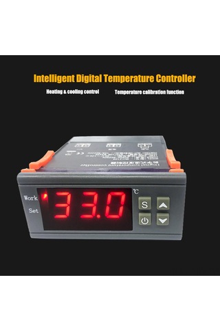 Moveevo Sıcaklık Kontrol Cihazı Mh-1210a: Akıllı Dijital Gösterge, -40 C 120 C Aralığı, 220v, Ntc Sensörlü