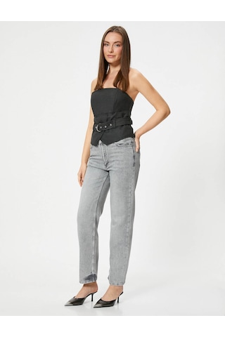 Koton Kadın Jean Pantolon Gri 4sal40338md 25ky59t01626 Y5906 Gri