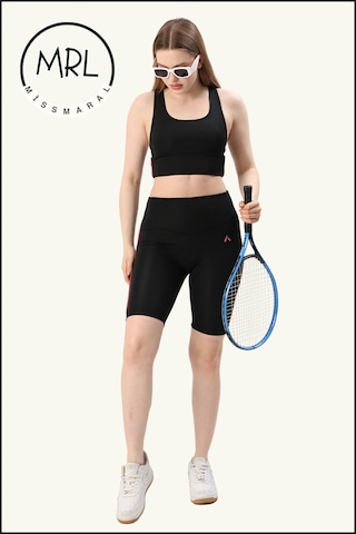 Kadın Siyah Yüksek Bel Toparlayıcı Biker Şort Kısa Spor Tayt Likralı Dalgıç Biker Tights 1043 Siyah Gül