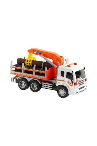 Ctoy Oyuncak Sesli, Işıklı Ve Pilli Vinçli Kütük Taşıyıcı - Ctoy-wy300f