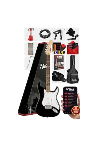 Midex Rph-30wb Gül Klavye Strat Kasa Sss Elektro Gitar Seti