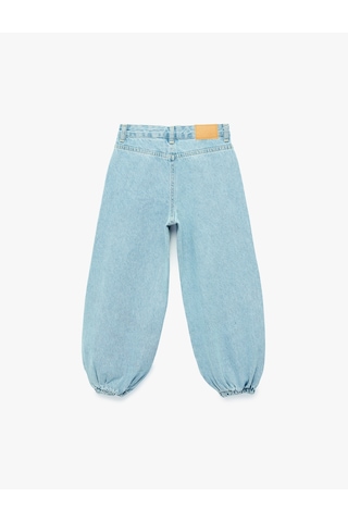 Koton Pamuklu Loose Fit Cepli Şalvar Denim Pantolon Lıght Indıgo 7wkg40029ad Açık Mavi