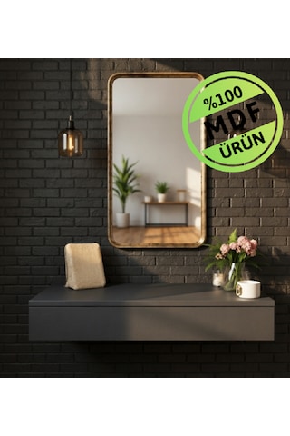 Mdf Makyaj Masası Ve Dresuar 80x30 Cm Çekmeceli Modern Tasarım Antrasit