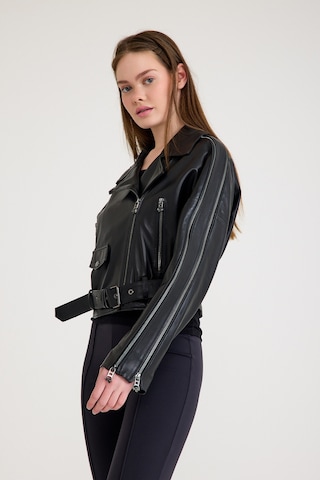 Oversize Biker Bayan Deri Ceket Vb-8 Bk-2518 - 23350 Siyah