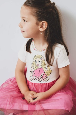 DeFacto Kız Bebek Barbie Kısa Kollu Yazlık Tül Elbise F0529A525SMER105