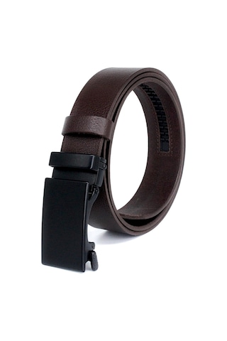 Livize Manda Derisi Otomatik Tokalı Deliksiz Erkek Kemeri Kahverengi