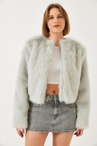 Shade Kadın Suni Kürkllü Astarlı Mont 38119 60251968 - Buz Gri