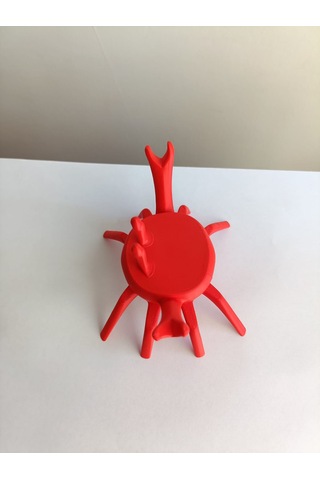 Yengeç Kaşık Tutucu 3d Baskı Mutfak Kaşık Standı Kırmızı