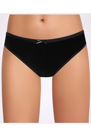 Fiyonklu Siyah Kadın Bikini Külot 10 Adet 001