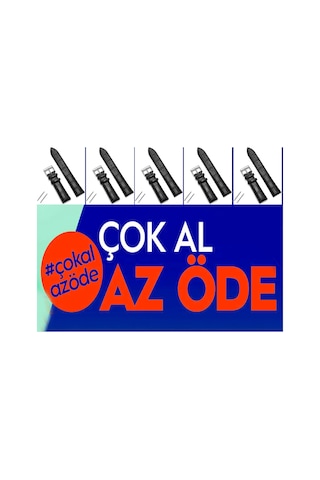 Siyah Kroko Hakiki Dana Derisi Çok Al Az Öde 22 Mm 5 Adet Kampanya