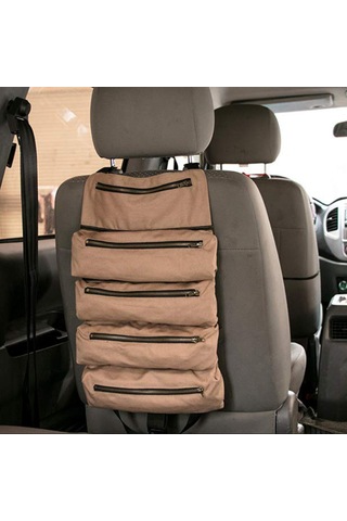 Xiyyadms Siyah Kumaşlı Çok Amaçlı Alet Çantası, 5 Cepli, Fermuar Ve Kanca Tasarımı, Duvar Takma Opsiyonu, Ev, Araba, Dış Mekan Ve Endüstriyel Kullanım İçin Alet Saklama Çantası Siyah