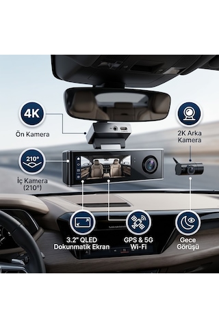 Rover Star Rs-dx Dash Kamera 4k+2k+2k
