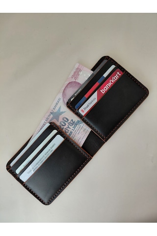 Luna Luster Hakiki Deri Bordo Yılan Derisi Lüks Seri Bifold Erkek Cüzdan Acı Kahverengi