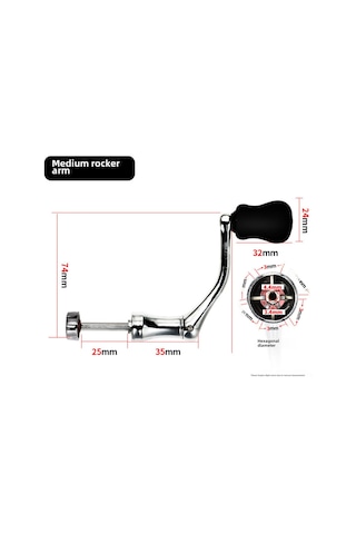 Springsun Evrensel Metal Balık Makinesi Kolu - Eva Tutamaklı, 1000-4000 Model Uyumlu, Dürtüye Dayanıklı Ve Konforlu Kullanim