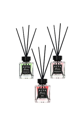 Alya Nature's Scents Bergamot Tea + Mashmallow + Rose Bambu Çubuklu Oda Kokusu 3 x 100 ML