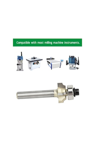 Fortunelane Ahşap Kesim Aleti: 1/4xr2 Freze Ucu, 4 Telli, 1/4 İnç Saplı, Karbür, Kesme Ve Köşe Yuvarlama İçin