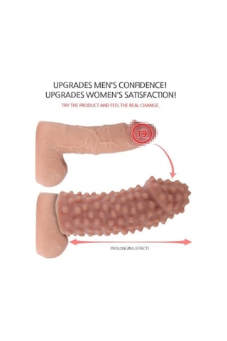 Erofoni Yeni Nesil Ultra Soft Yumuşak Dokulu 15 CM Lüks Realistik Penis Kılıfı﻿