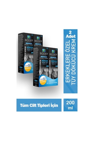Bioder Tüy Dökücü Krem Erkek 100 Ml 2'li 2 Adet