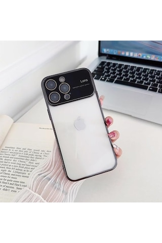 Pointtech Apple Uyumlu iPhone 15 Pro Max Kamera Lens Korumalı Kenarı Renkli Luxury Şeffaf Telefon Kılıfı