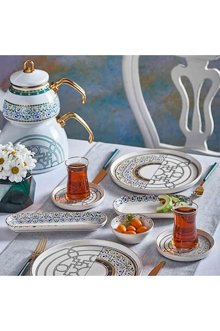 Neva N3164 Mentol Jülide 26 Prç Kahvaltı Takımı Yeşil