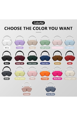 Apple Uyumlu AirPods Max İle Uyumlu Koruyucu Kılıf, Pu Deri, Mıknatıslı Kapama, Sleep Mode Destekli, Çizilmez Beyaz